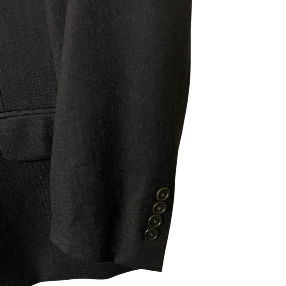 Roberto Villini Italy Charcoal Wool Suit 40S 34x29 Pleated Super 100 Men Classic - Picture 7 of 14